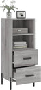 vidaXL - Dressoir - 34,5x34x90 - cm - bewerkt - hout - grijs - sonoma - eikenkleurig