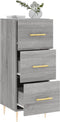 vidaXL - Dressoir - 34,5x34x90 - cm - bewerkt - hout - grijs - sonoma - eikenkleurig