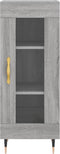 vidaXL - Dressoir - 34,5x34x90 - cm - bewerkt - hout - grijs - sonoma - eikenkleurig