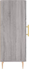 vidaXL - Dressoir - 34,5x34x90 - cm - bewerkt - hout - grijs - sonoma - eikenkleurig