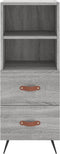 vidaXL - Dressoir - 34,5x34x90 - cm - bewerkt - hout - grijs - sonoma - eikenkleurig