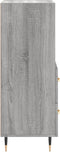 vidaXL - Dressoir - 34,5x34x90 - cm - bewerkt - hout - grijs - sonoma - eikenkleurig