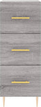 vidaXL - Dressoir - 34,5x34x90 - cm - bewerkt - hout - grijs - sonoma - eikenkleurig