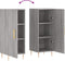 vidaXL - Dressoir - 34,5x34x90 - cm - bewerkt - hout - grijs - sonoma - eikenkleurig