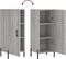 vidaXL - Dressoir - 34,5x34x90 - cm - bewerkt - hout - grijs - sonoma - eikenkleurig