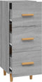 vidaXL - Dressoir - 34,5x34x90 - cm - bewerkt - hout - grijs - sonoma - eikenkleurig