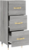 vidaXL - Dressoir - 34,5x34x90 - cm - bewerkt - hout - grijs - sonoma - eikenkleurig
