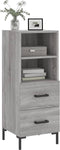 vidaXL - Dressoir - 34,5x34x90 - cm - bewerkt - hout - grijs - sonoma - eikenkleurig