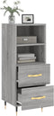 vidaXL - Dressoir - 34,5x34x90 - cm - bewerkt - hout - grijs - sonoma - eikenkleurig