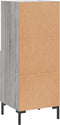 vidaXL - Dressoir - 34,5x34x90 - cm - bewerkt - hout - grijs - sonoma - eikenkleurig
