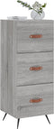 vidaXL - Dressoir - 34,5x34x90 - cm - bewerkt - hout - grijs - sonoma - eikenkleurig