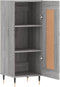 vidaXL - Dressoir - 34,5x34x90 - cm - bewerkt - hout - grijs - sonoma - eikenkleurig
