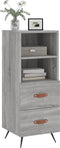 vidaXL - Dressoir - 34,5x34x90 - cm - bewerkt - hout - grijs - sonoma - eikenkleurig