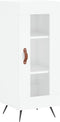 vidaXL - Dressoir - 34,5x34x90 - cm - bewerkt - hout - hoogglans - wit