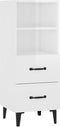 vidaXL - Dressoir - 34,5x34x90 - cm - bewerkt - hout - hoogglans - wit