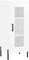 vidaXL - Dressoir - 34,5x34x90 - cm - bewerkt - hout - hoogglans - wit