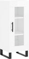 vidaXL - Dressoir - 34,5x34x90 - cm - bewerkt - hout - hoogglans - wit
