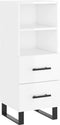 vidaXL - Dressoir - 34,5x34x90 - cm - bewerkt - hout - hoogglans - wit