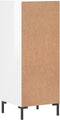 vidaXL - Dressoir - 34,5x34x90 - cm - bewerkt - hout - hoogglans - wit