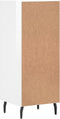 vidaXL - Dressoir - 34,5x34x90 - cm - bewerkt - hout - hoogglans - wit