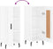 vidaXL - Dressoir - 34,5x34x90 - cm - bewerkt - hout - hoogglans - wit