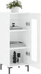 vidaXL - Dressoir - 34,5x34x90 - cm - bewerkt - hout - hoogglans - wit