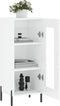 vidaXL - Dressoir - 34,5x34x90 - cm - bewerkt - hout - hoogglans - wit