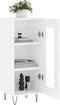 vidaXL - Dressoir - 34,5x34x90 - cm - bewerkt - hout - hoogglans - wit