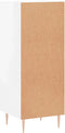 vidaXL - Dressoir - 34,5x34x90 - cm - bewerkt - hout - hoogglans - wit