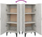 vidaXL - Dressoir - 34,5x34x90 - cm - bewerkt - hout - hoogglans - wit