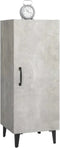 vidaXL - Dressoir - 34,5x34x90 - cm - bewerkt - hout - hoogglans - wit
