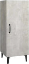 vidaXL - Dressoir - 34,5x34x90 - cm - bewerkt - hout - hoogglans - wit