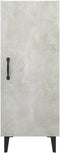 vidaXL - Dressoir - 34,5x34x90 - cm - bewerkt - hout - hoogglans - wit