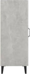 vidaXL - Dressoir - 34,5x34x90 - cm - bewerkt - hout - hoogglans - wit