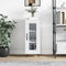 vidaXL - Dressoir - 34,5x34x90 - cm - bewerkt - hout - hoogglans - wit