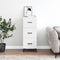 vidaXL - Dressoir - 34,5x34x90 - cm - bewerkt - hout - hoogglans - wit