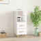 vidaXL - Dressoir - 34,5x34x90 - cm - bewerkt - hout - hoogglans - wit