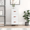 vidaXL - Dressoir - 34,5x34x90 - cm - bewerkt - hout - hoogglans - wit