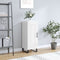 vidaXL - Dressoir - 34,5x34x90 - cm - bewerkt - hout - hoogglans - wit