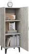 vidaXL - Dressoir - 34,5x34x90 - cm - bewerkt - hout - hoogglans - wit