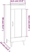 vidaXL - Dressoir - 34,5x34x90 - cm - bewerkt - hout - hoogglans - wit