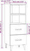 vidaXL - Dressoir - 34,5x34x90 - cm - bewerkt - hout - hoogglans - wit