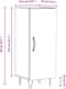 vidaXL - Dressoir - 34,5x34x90 - cm - bewerkt - hout - hoogglans - wit