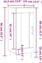 vidaXL - Dressoir - 34,5x34x90 - cm - bewerkt - hout - hoogglans - wit