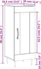 vidaXL - Dressoir - 34,5x34x90 - cm - bewerkt - hout - hoogglans - wit