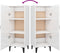 vidaXL - Dressoir - 34,5x34x90 - cm - bewerkt - hout - hoogglans - wit