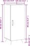 vidaXL - Dressoir - 34,5x34x90 - cm - bewerkt - hout - hoogglans - wit