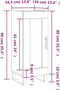 vidaXL - Dressoir - 34,5x34x90 - cm - bewerkt - hout - hoogglans - wit