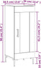 vidaXL - Dressoir - 34,5x34x90 - cm - bewerkt - hout - hoogglans - wit