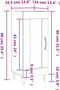 vidaXL - Dressoir - 34,5x34x90 - cm - bewerkt - hout - hoogglans - wit
